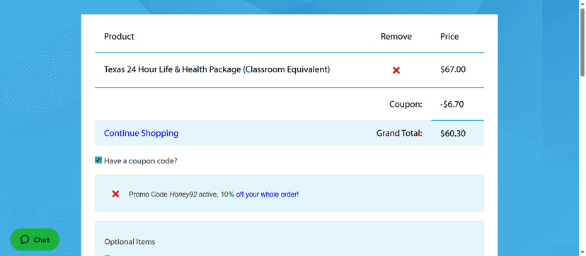 10% Off on Texas 24 Hour Property & Casualty CE - Use EInsurance Training Coupon